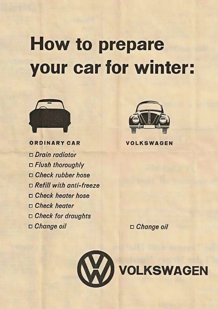 Campagne Coccinelle par Volkswagen – 1960